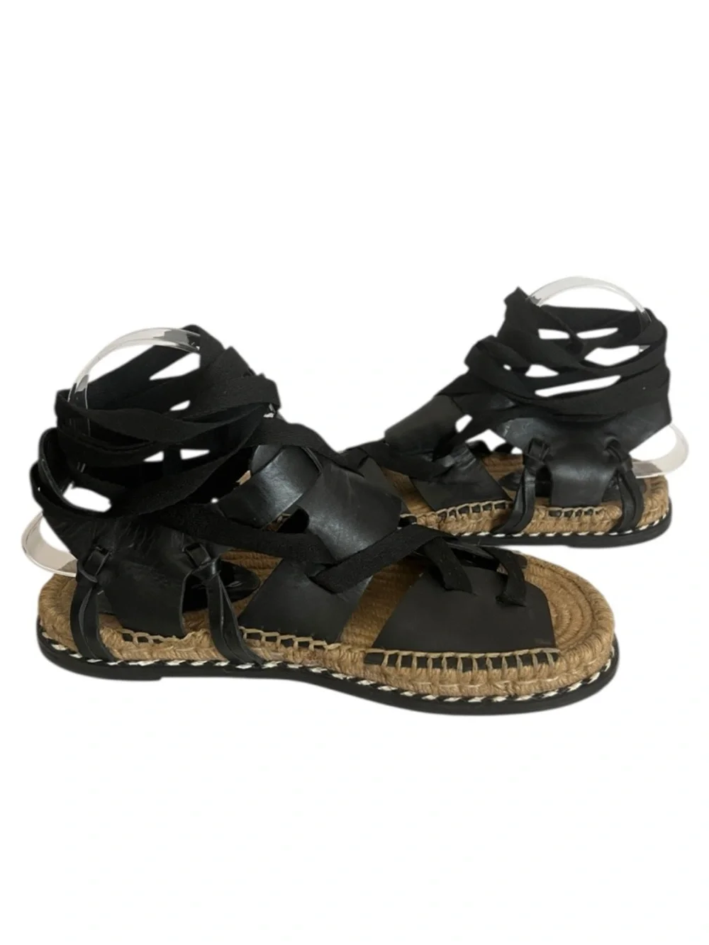 Matisse Gladiator Black Lace Up Espadrilles Sandals Size 10M - Picture 6 of 11